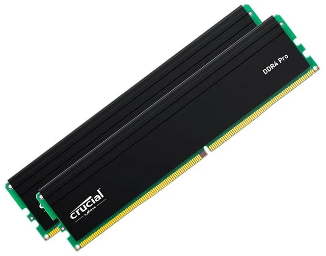Alt view image 3 of 5 - Crucial Pro 64GB DDR4 RAM Kit (2x32GB), 3200MHz (or 3000MHz or 2666MHz) Desktop Memory, Compatible with Intel and AMD Ryzen - CP2K32G4DFRA32A