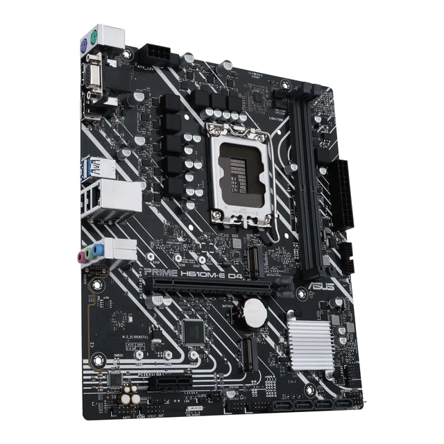 Alt view image 3 of 5 - ASUS Prime H610M-E D4-CSM Intel LGA 1700 Micro ATX DDR4 Motherboard