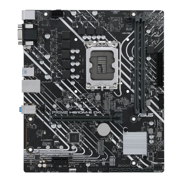 Alt view image 2 of 5 - ASUS Prime H610M-E D4-CSM Intel LGA 1700 Micro ATX DDR4 Motherboard