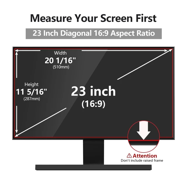 Alt view image 2 of 5 - RedANGEL 2-Pack 23-Inch Computer Privacy Screen for 16:9 Monitor