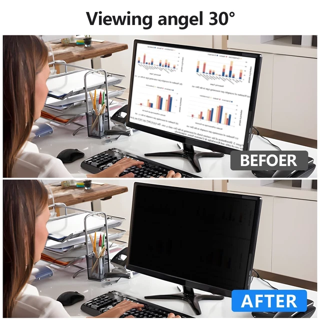 Alt view image 4 of 5 - RedANGEL 2-Pack 23-Inch Computer Privacy Screen for 16:9 Monitor