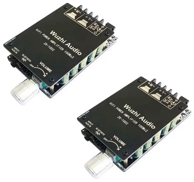 Main image of 2pcs ZK-1002 100WX2 200W 5.0 Amplifier Board100W+100W Stereo Dual Channel Amp Board Audio for Home DIY Speakers