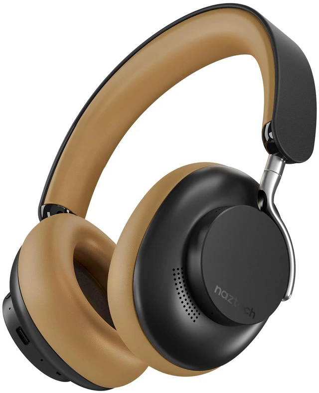Main image of Naztech Aura 360 - Vintage 24HR+ Talk Time w/ANC Over Ear Bluetooth Wireless Headphone Headphones for Travel and Leisure, Multipoint Connection Dual Voice Mic.