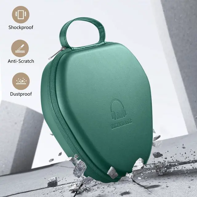 Alt view image 4 of 5 - for Airpods Max Case Cover,Smart Cases with Sleep Mode Made by Air pods,Compatible with Apple AirPod Max,Protective Carry Travel Cover AirPods Pro Max Case,Headphone,Forest Green