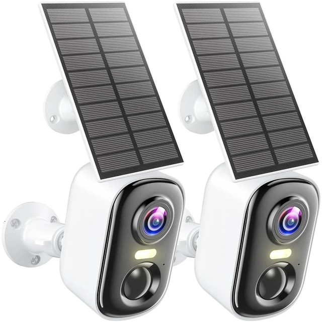Main image of MISECU 2K Solar Camera Outdoor Wireless, WiFi Cameras for Home Security with Solar Panel, Spotlight Color Night Vision, AI Motion Detection, Siren Alarm, 2-Way Talk, IP66, Cloud/SD Storage 2 Pa