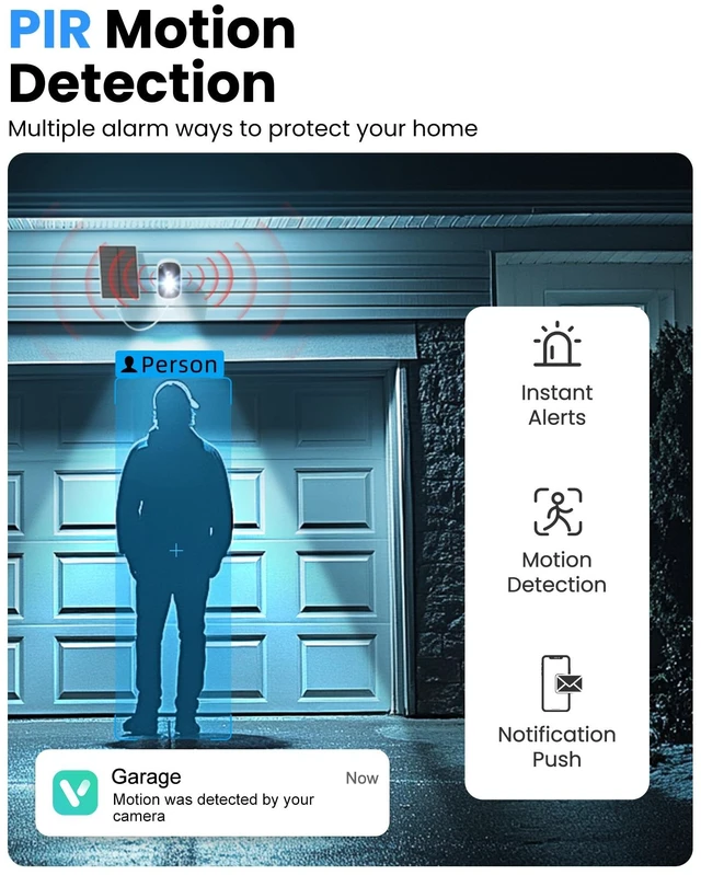 Alt view image 5 of 5 - MISECU 2K Solar Camera Outdoor Wireless, WiFi Cameras for Home Security with Solar Panel, Spotlight Color Night Vision, AI Motion Detection, Siren Alarm, 2-Way Talk, IP66, Cloud/SD Storage 2 Pa