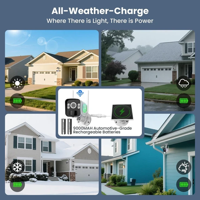 Alt view image 4 of 5 - xmartO 2-Pack Solar Security Cameras Wireless Outdoor, 4MP 2K QHD WiFi6