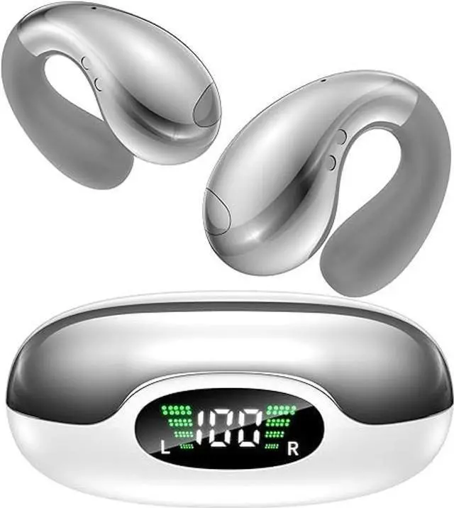 Main image of CoolJumper Electroplated White AI Translation Bluetooth Earbuds, Real-Time Two-Way Translator HeadphonesCoolJumper Earbuds Ergonomic Earbuds 031