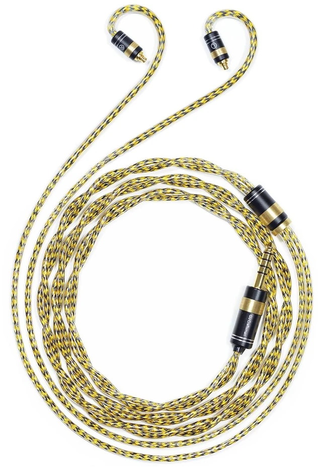 Main image of GUCraftsman 6N Silver-Plated OFC with Metal Shielding Layer IEM Cable, in-Ear Monitor Earphone Upgrade Cable for Sennheiser IE200 IE300 IE600 IE900 (4.4mm Plug)
