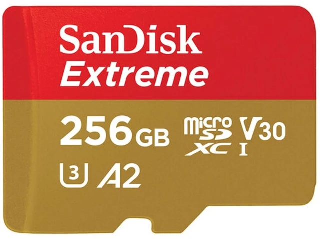 Alt view image 4 of 5 - SanDisk Extreme 256GB UHS-I U3 microSDXC Memory Card with SD Adapter