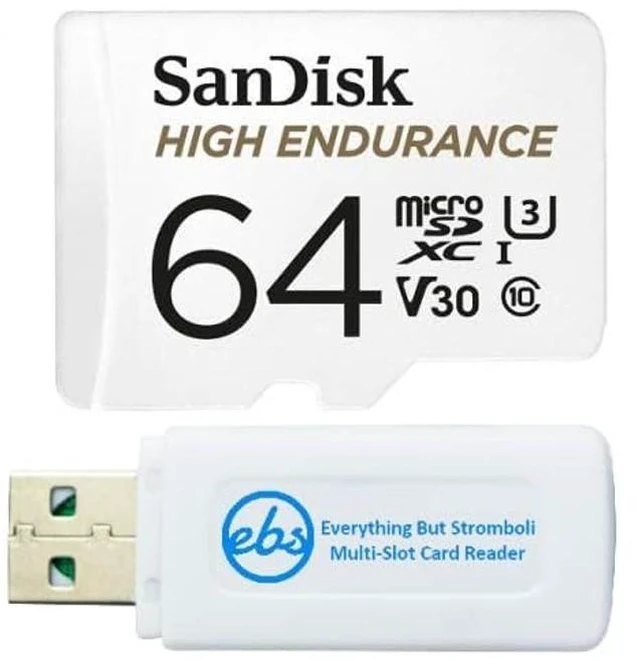 Alt view image 2 of 5 - SanDisk 64GB High Endurance MicroSD Card Works with Wyze Outdoor Cameras