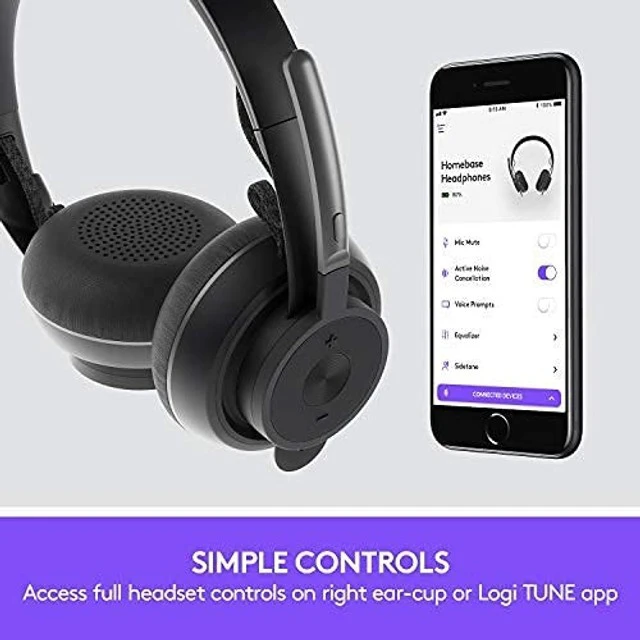 Alt view image 5 of 5 - Logitech Zone Wireless Certified Microsoft Teams Bluetooth Headset