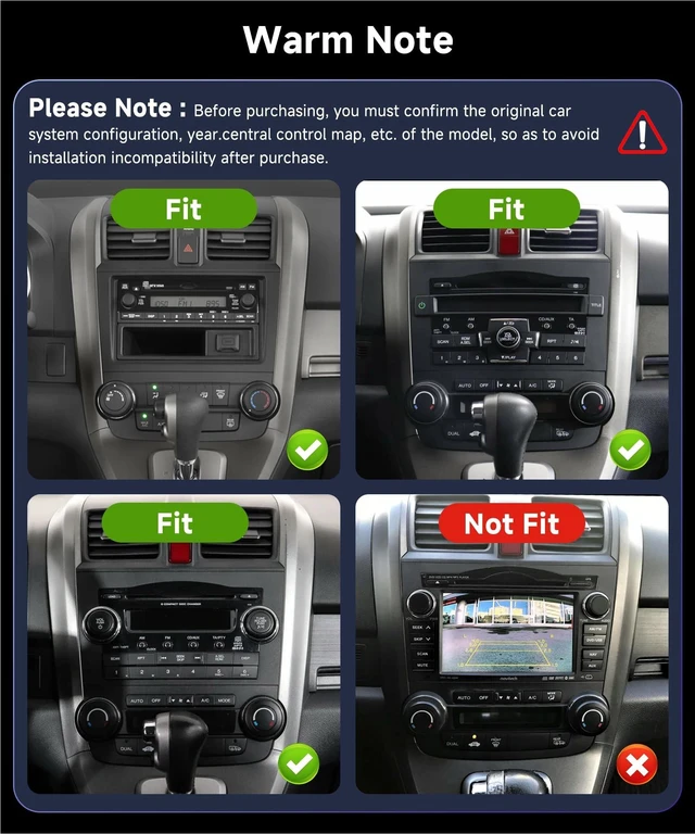 Alt view image 2 of 5 - Car Stereo Radio for Honda CRV 2007-2011 Wireless CarPlay Android Auto