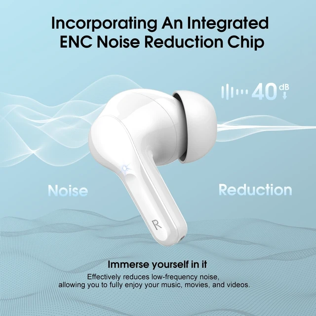 Alt view image 3 of 5 - Wireless Earbuds, Bluetooth 5.4 Headphones HiFi Stereo, Bluetooth Earbuds