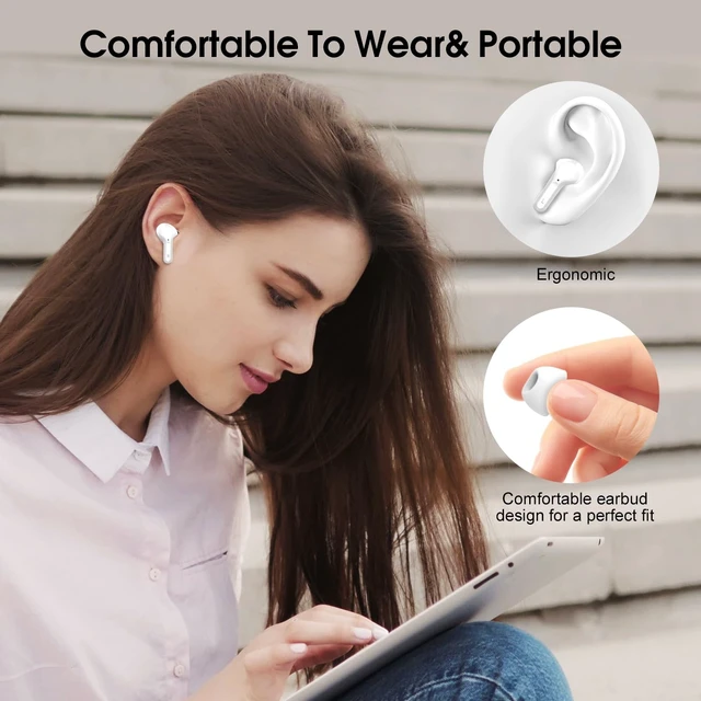 Alt view image 5 of 5 - Wireless Earbuds, Bluetooth 5.4 Headphones HiFi Stereo, Bluetooth Earbuds
