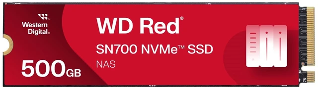 Main image of Western Digital 500GB WD Red SN700 NVMe Internal Solid State Drive SSD for NAS Devices - Gen3 PCIe, M.2 2280, Up to 3,430 MB/s - WDS500G1R0C
