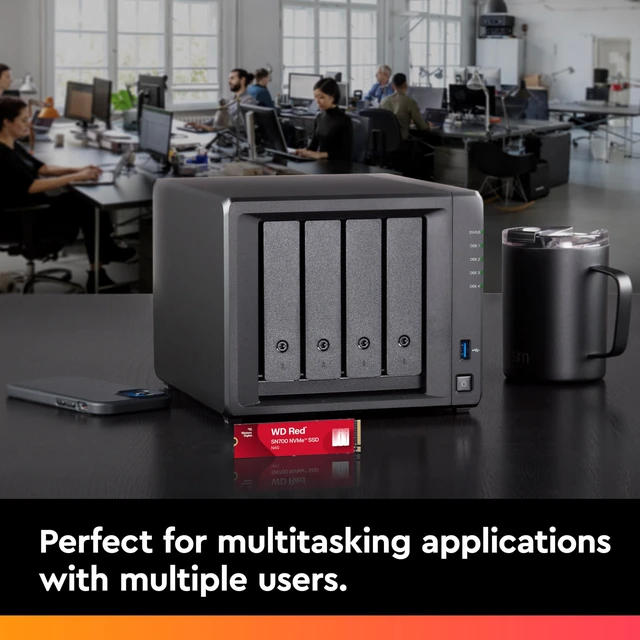 Alt view image 4 of 5 - Western Digital 500GB WD Red SN700 NVMe Internal Solid State Drive SSD for NAS Devices - Gen3 PCIe, M.2 2280, Up to 3,430 MB/s - WDS500G1R0C