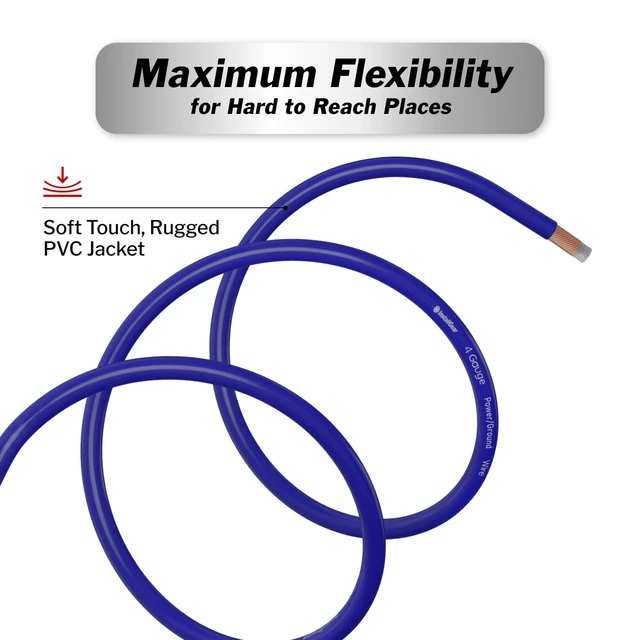 Alt view image 5 of 5 - InstallGear 4 Gauge Wire (25ft) Copper Clad Aluminum - Primary Automotive Wire, Car Amplifier Power & Ground, Battery, Car Audio Speaker, RV Trailer Welding Cable