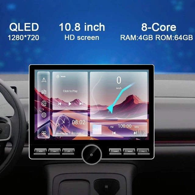 Alt view image 4 of 5 - 8 Core 4+64GB 10.8" Android 15 for VW Passat Golf MK5 MK6 Jetta T5 EOS Polo Touran Seat Sharan Radio Car Stereo Touchscreen Wireless Carplay Android Auto DSP Bluetooth GPS FM with Reverse Camer