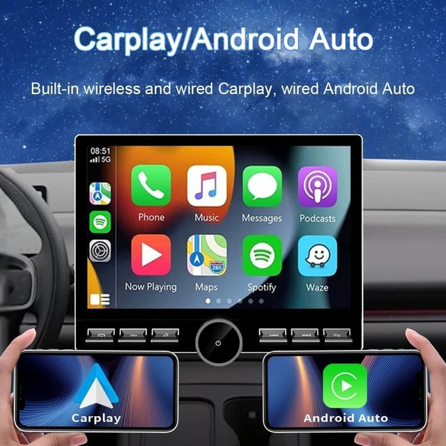 Alt view image 5 of 5 - 8 Core 4+64GB 10.8" Android 15 for VW Passat Golf MK5 MK6 Jetta T5 EOS Polo Touran Seat Sharan Radio Car Stereo Touchscreen Wireless Carplay Android Auto DSP Bluetooth GPS FM with Reverse Camer