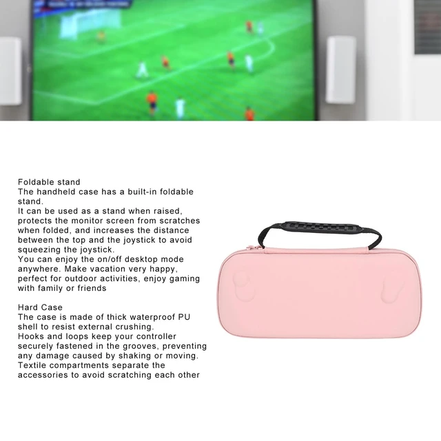 Alt view image 4 of 5 - Gaming Console Case, Shockproof PU Shell, Foldable Stand