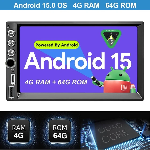 Alt view image 3 of 4 - Plug and Play Car Radio Stereo for Toyota 4Runner 1987-2001/Tacoma 1995-2004/Tundra 1999-2002/Sequoia 1999-2002/Camry 1987-2001 Android 15 OS 4+64G W/Carplay/Android Auto/WiFi/GPS/Touch Screen/BT/FM