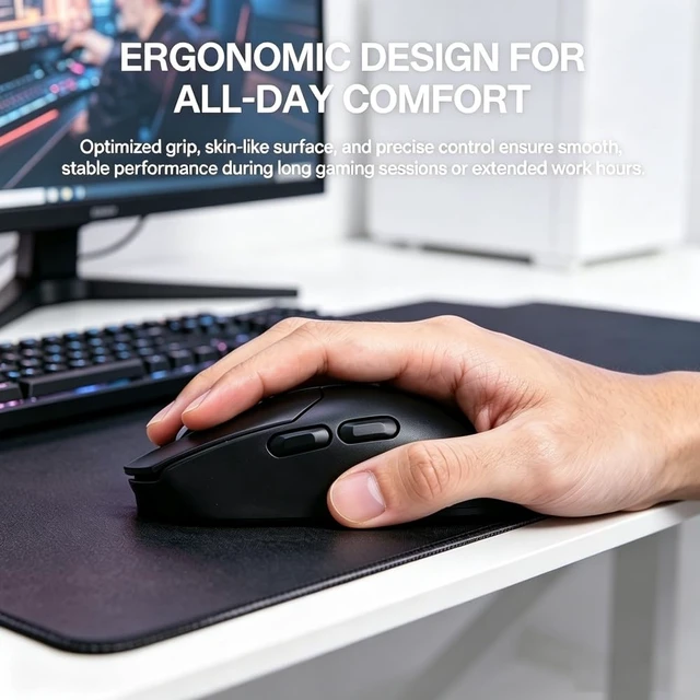 Alt view image 5 of 5 - yeah magic Tyrfing V1 Tri-Mode Wireless Gaming Mouse Black