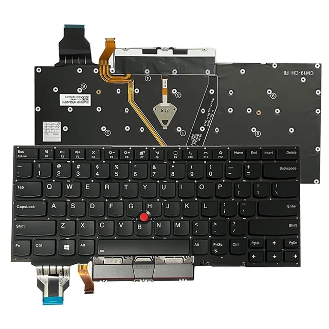 Alt view image 3 of 5 - JINTAI US Keyboard Touchpad Buttons Iron for Lenovo ThinkPad X1 Yoga 5th