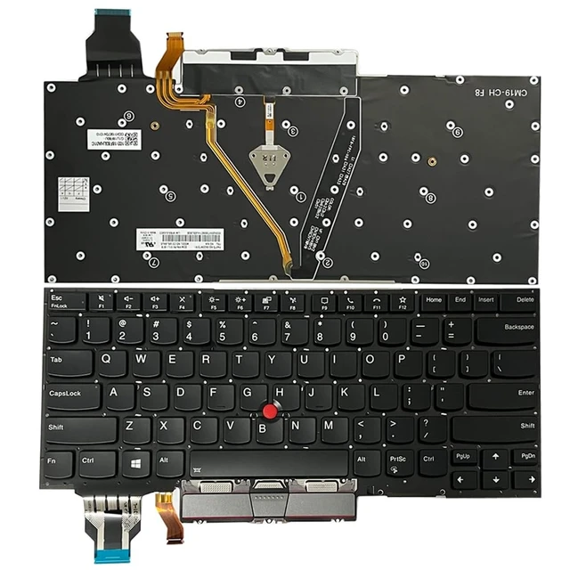 Alt view image 2 of 5 - JINTAI US Keyboard Touchpad Buttons Iron for Lenovo ThinkPad X1 Yoga 5th