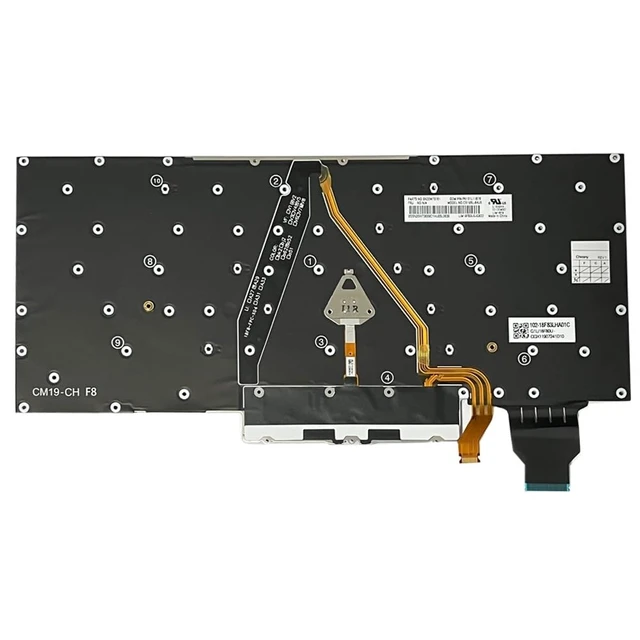 Alt view image 4 of 5 - JINTAI US Keyboard Touchpad Buttons Iron for Lenovo ThinkPad X1 Yoga 5th