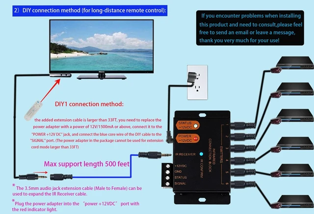 Alt view image 3 of 5 - ENSIGEAR IR Repeater Kit, IR Repeater System, IR Remote Control Extender