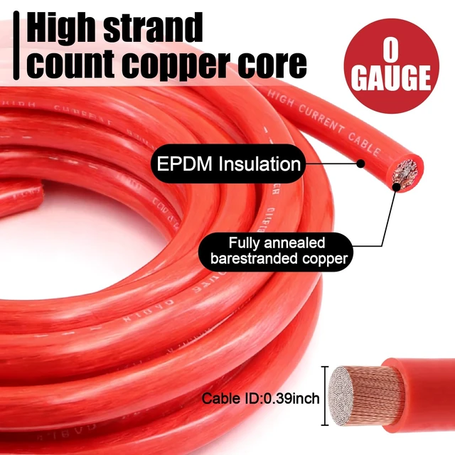 Alt view image 4 of 5 - 0 Gauge True Dual Amp CCA Wiring Kit,2000W Complete Car Audio Amplifier Installation Kit with 200A ANL Fuse OFC RCA Cables,14 Gauge Speaker Wire Distribution Block for High Performance Stereo System