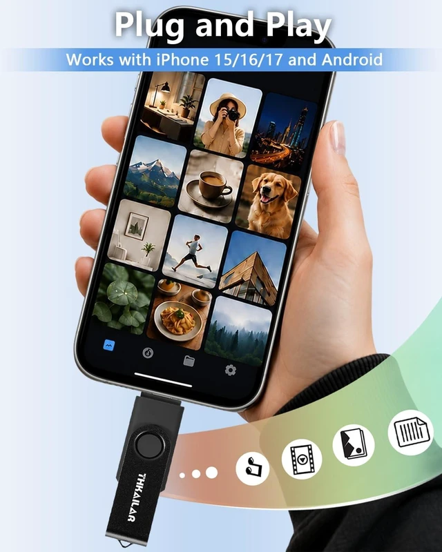 Alt view image 2 of 5 - Thkailar USB 3.1 C Flash Drive 256GB for Smart Phone Mac Pro PC
