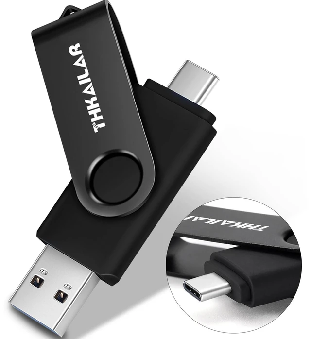 Main image of Thkailar USB 3.1 C Flash Drive 256GB for Smart Phone Mac Pro PC