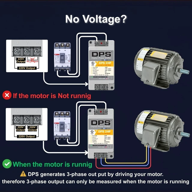 Alt view image 5 of 5 - American DPS Digital Phase Converter 3HP, Single to 3 Phase, 9A 200-240V