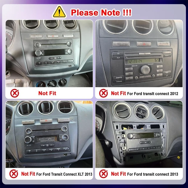 Alt view image 2 of 5 - Android 14 10" Car Radio Stereo for Ford Transit 2010 2011 2014 with Wireless CarPlay/Android Auto GPS Navigation BT 5.1 WiFi FM/RDS Split Screen AHD Backup Camera 2+64G