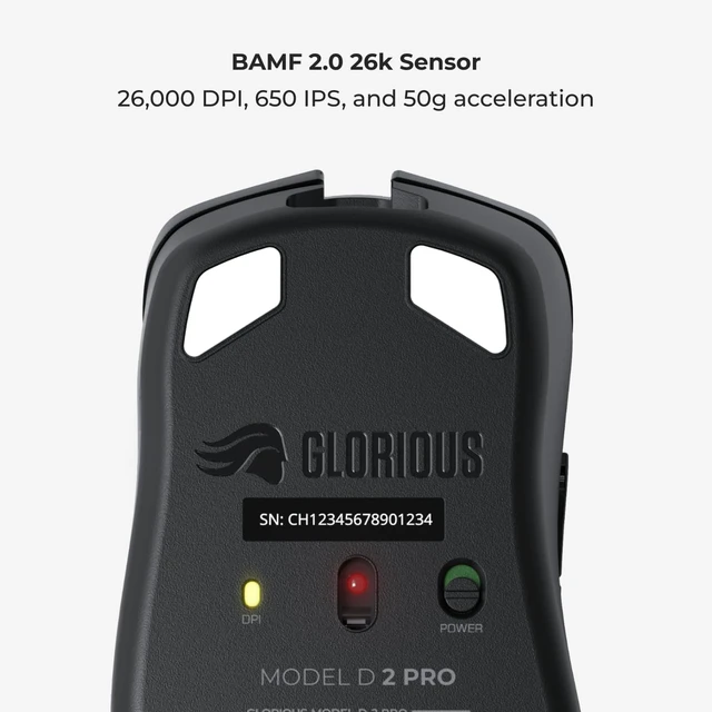 Alt view image 5 of 5 - GLORIOUS Gaming Model D 2 PRO Wireless Gaming Mouse - 2.4GHz Wireless 1ms delay, 100M clicks, 60g Ultralight, Long Battery Life, 26K DPI BAMF 2.0 Sensor, Ergonomic, 6 Buttons, PTFE Feet