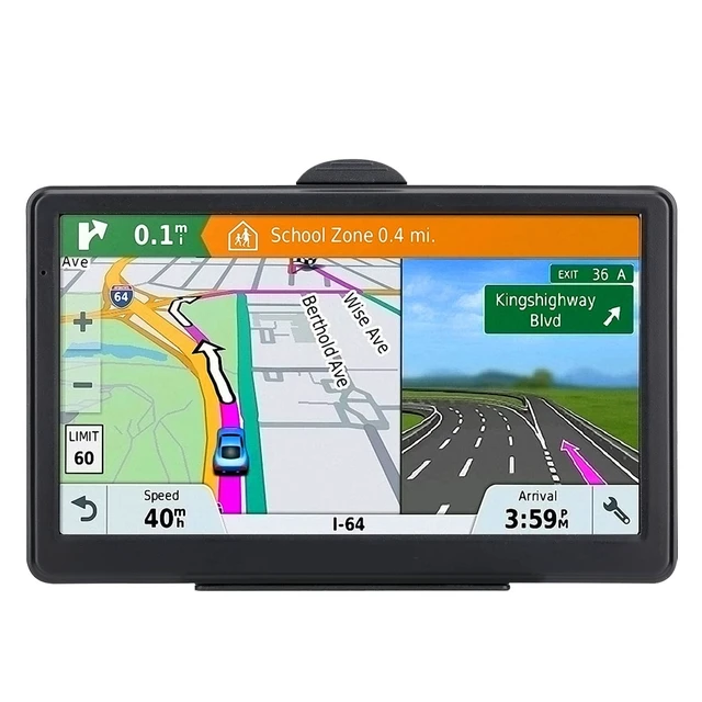 Alt view image 2 of 5 - 7" Car GPS,2026 NA Lifetime Free Map,256MB+16GB Voice Speed Red Light Alert