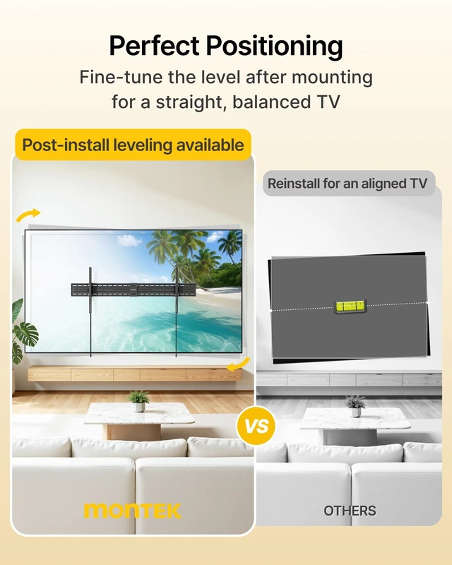 Alt view image 4 of 5 - monTEK Heavy Duty Tilting TV Wall Mount Bracket for 75-150" TVs