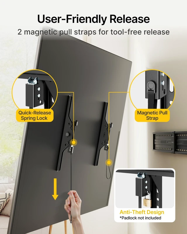 Alt view image 5 of 5 - monTEK Heavy Duty Tilting TV Wall Mount Bracket for 75-150" TVs