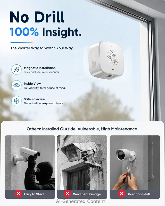 Alt view image 4 of 5 - Rraycom 2Pack Wireless Window Camera 2.5K, 6s Pre-Roll,Indoor Camera