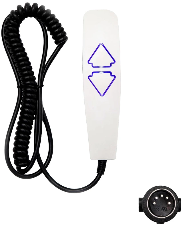 Main image of 2 Button 5 Pin Prong Remote Handset Controller Hand Control Replacement with USB and Backlight for Lift Chairs Power Recliners