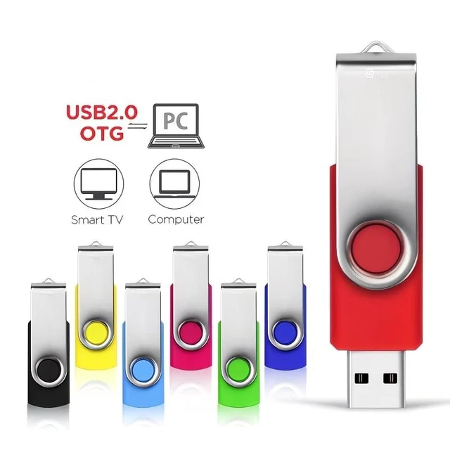 Alt view image 3 of 5 - Flash Drive USB 2.0 10 Pack Swivel Blank Memory Stick Pnstaw Bulk Thumb Drive Pen Drives Jump Drive for Data Storage, File Sharing(10 Pack,Multi-Color) (10, 4, GB)