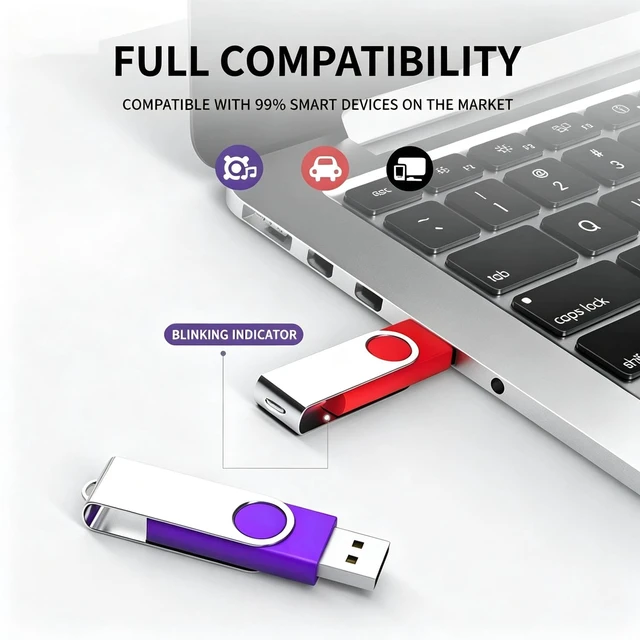 Alt view image 4 of 5 - Flash Drive USB 2.0 10 Pack Swivel Blank Memory Stick Pnstaw Bulk Thumb Drive Pen Drives Jump Drive for Data Storage, File Sharing(10 Pack,Multi-Color) (10, 4, GB)