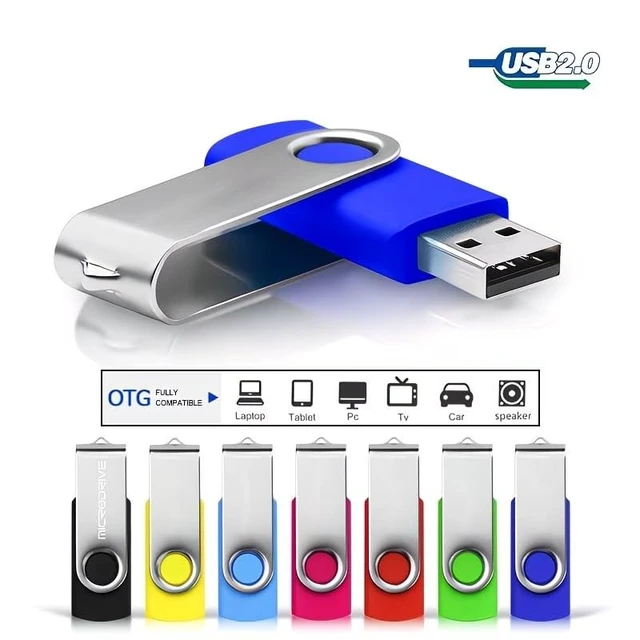 Alt view image 5 of 5 - Flash Drive USB 2.0 10 Pack Swivel Blank Memory Stick Pnstaw Bulk Thumb Drive Pen Drives Jump Drive for Data Storage, File Sharing(10 Pack,Multi-Color) (10, 4, GB)
