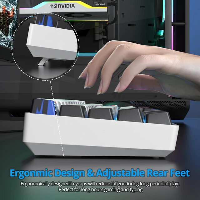 Alt view image 4 of 5 - Owpkeenthy 60% Wired Mechanical Keyboard