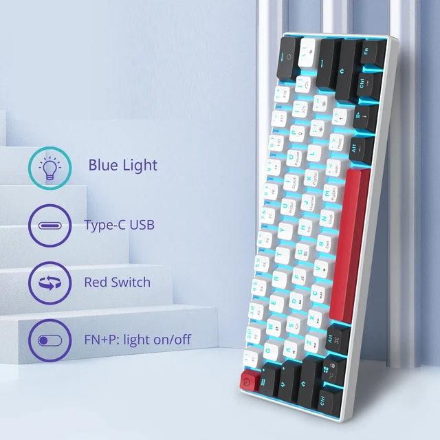 Alt view image 5 of 5 - Owpkeenthy 60% Wired Mechanical Keyboard