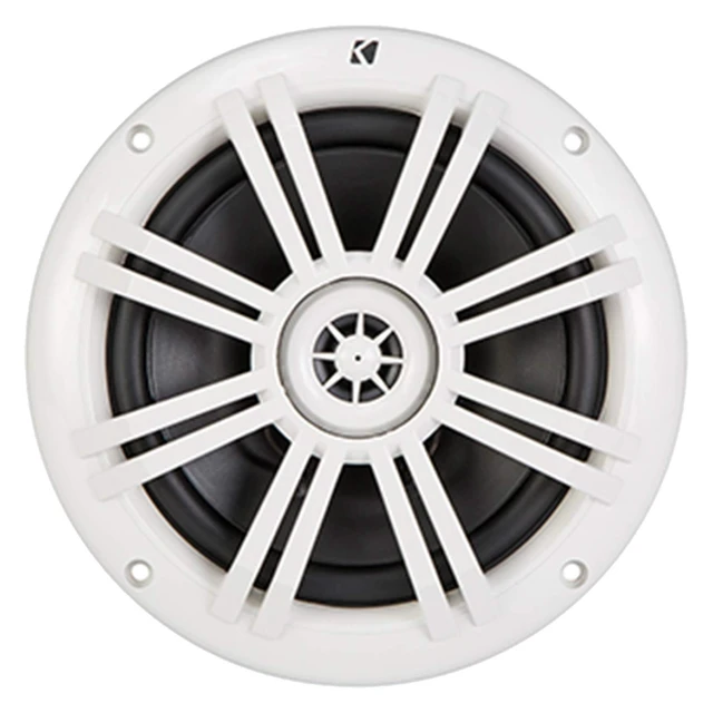Alt view image 3 of 4 - Kicker Weather-Resistant Marine Bluetooth USB AM/FM Stereo Receiver Bundle Combo with 2 Pair (Qty 4) of 6.5" 2-Way 150W Max Power Coaxial White Marine Audio Speakers, 50-Feet 16-Gauge