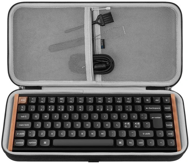Main image of Geekria 75% 84-Key Keyboard Case, Hard Shell Travel Carrying Bag, Compatible with Keychron K2 HE, EPOMAKER x Aula F75, ASUS ROG Azoth Extreme 75/Falchion Ace 75 HE, Womier S K80 (Dark Gray)