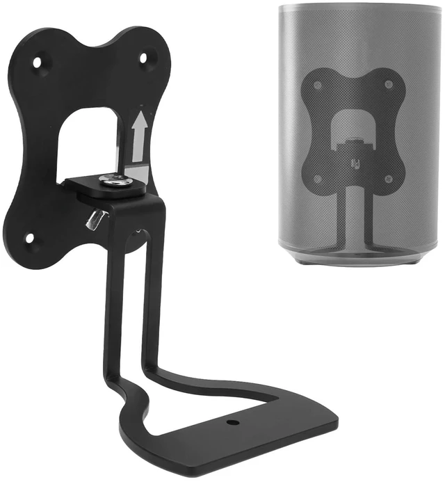 Main image of LICAEVEY Speaker Wall Mount Bracket, Rotatable Stable Thicken Metal Space Saving Speaker Accessory for (Black and White) (Black)